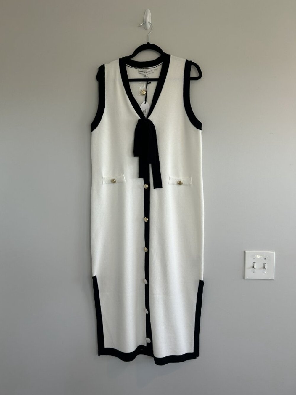 Nicole Knit Midi Dress with Tie - Picture 5 of 9